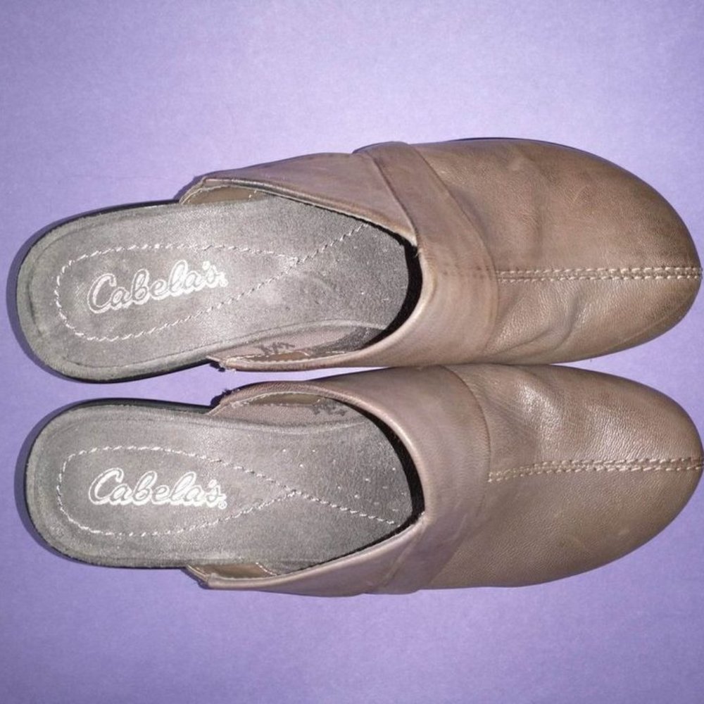 Cabela's women's slip on clog style shoes brown size 8 1/2 8.5